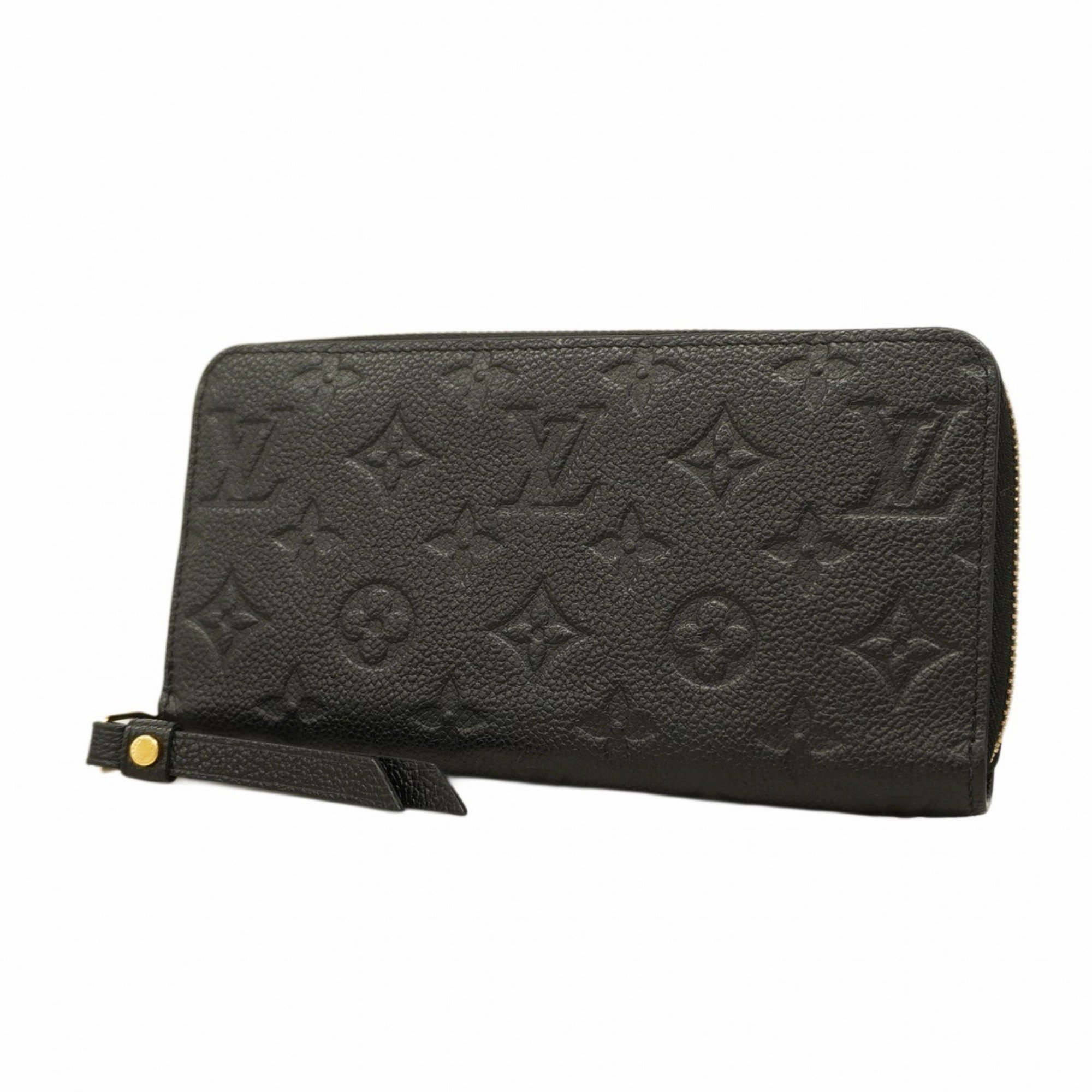 Louis Vuitton Long Wallet Monogram Empreinte Zippy M61864 Noir Ladies