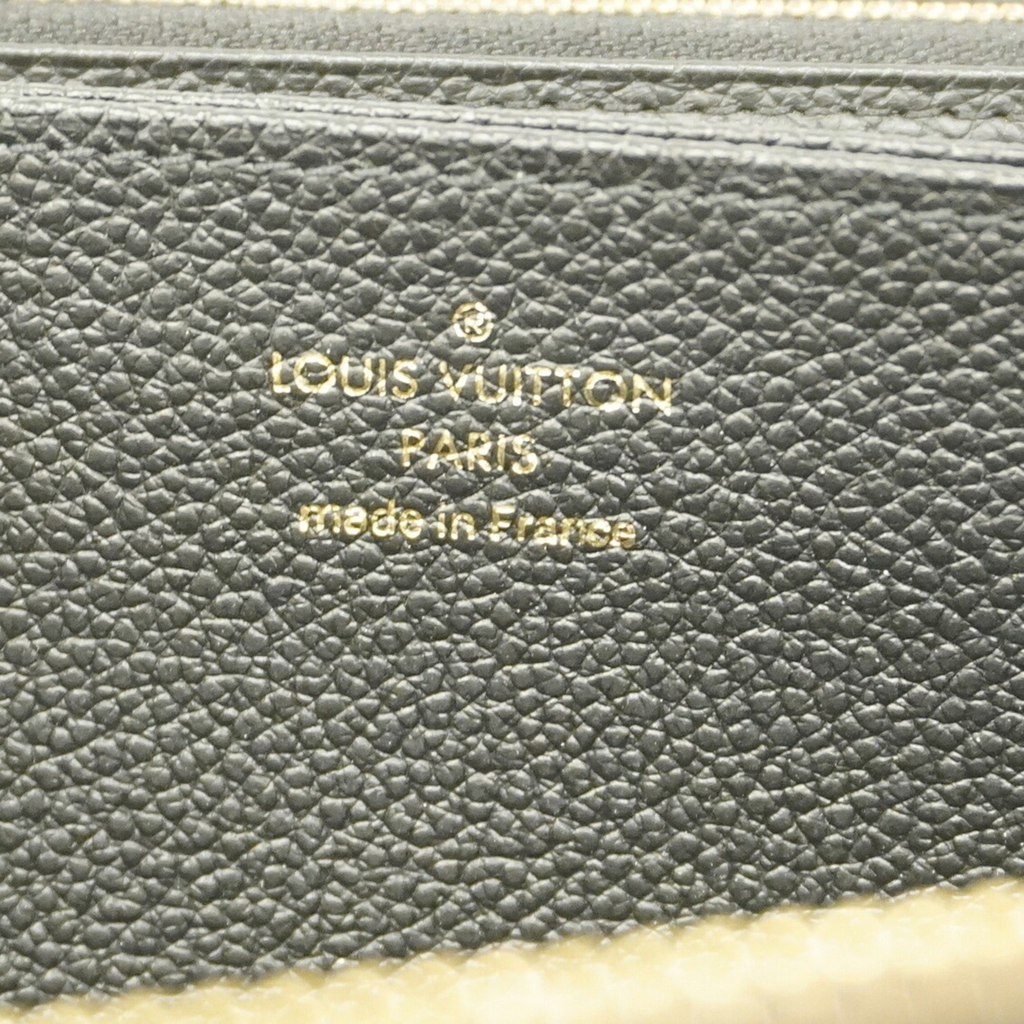 Louis Vuitton Long Wallet Monogram Empreinte Zippy M61864 Noir Ladies