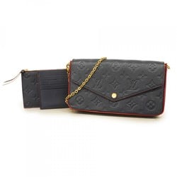 Louis Vuitton Shoulder Wallet Monogram Empreinte Pochette Felicie M64099 Marine Rouge Ladies