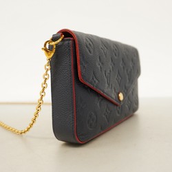 Louis Vuitton Shoulder Wallet Monogram Empreinte Pochette Felicie M64099 Marine Rouge Ladies