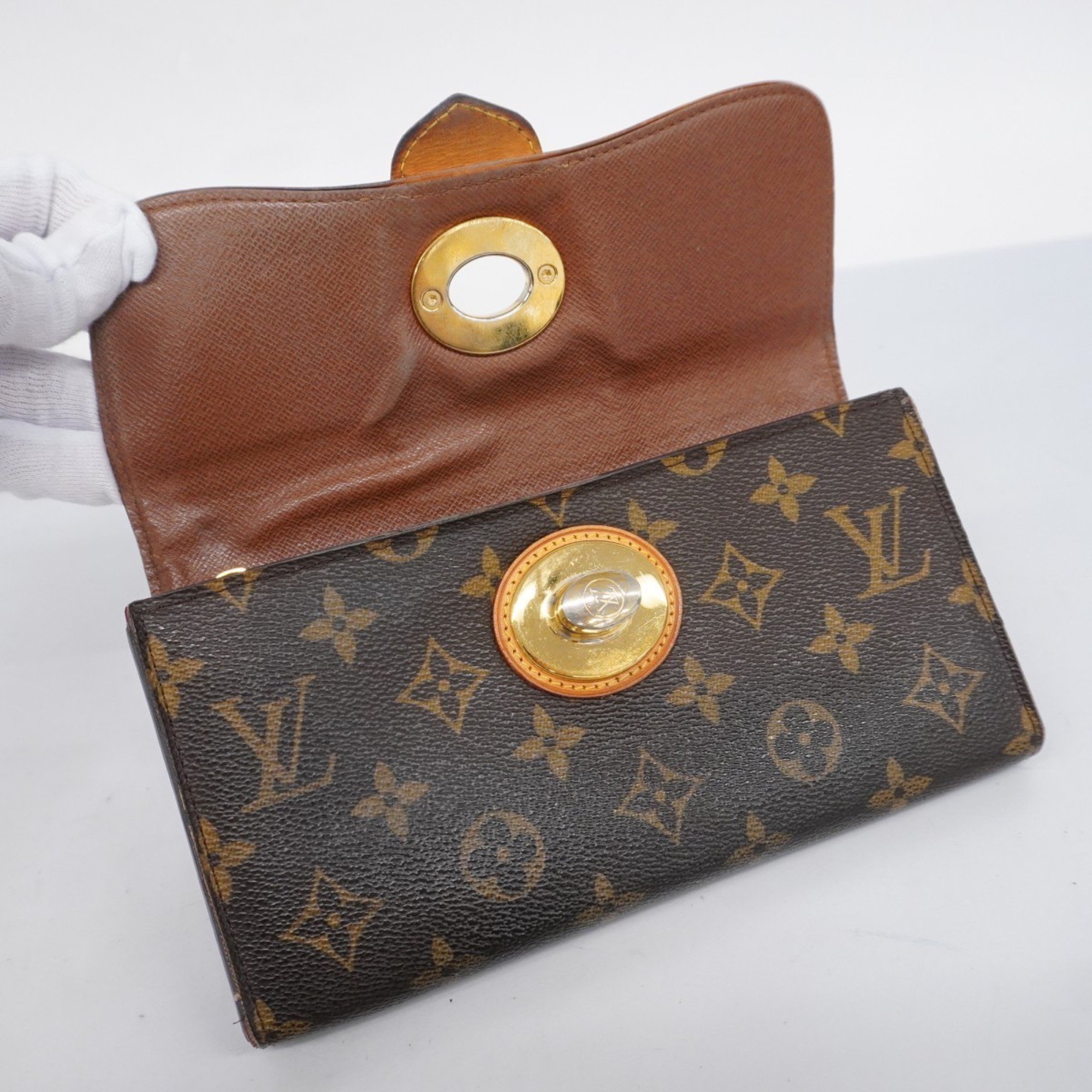 Louis Vuitton Long Wallet Monogram Portefeuille Boetie M63220 Brown Men's Women's