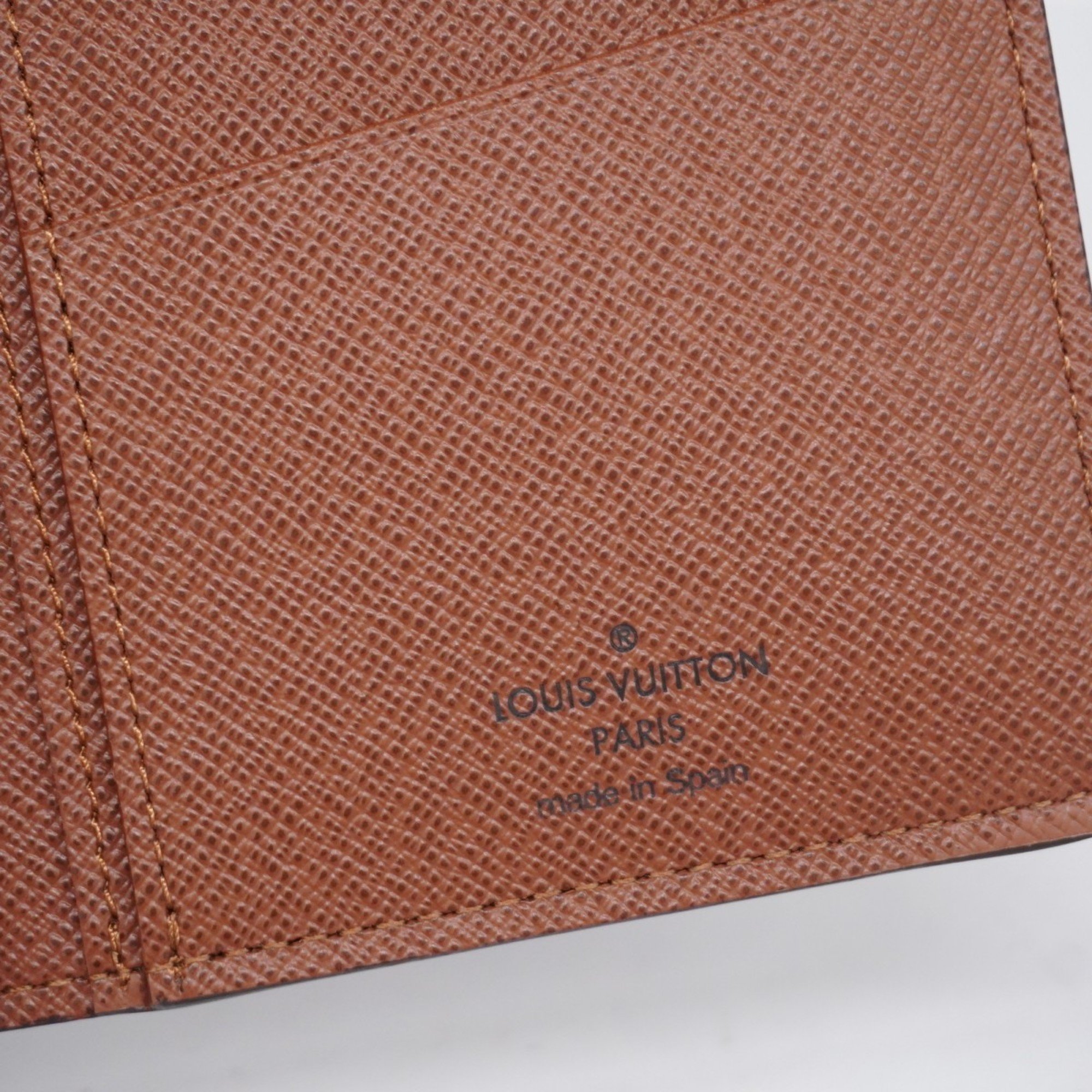 Louis Vuitton Long Wallet Monogram Portefeuille Brazza M66540 Brown Men's