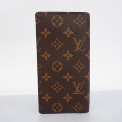 Louis Vuitton Long Wallet Monogram Portefeuille Brazza M66540 Brown Men's