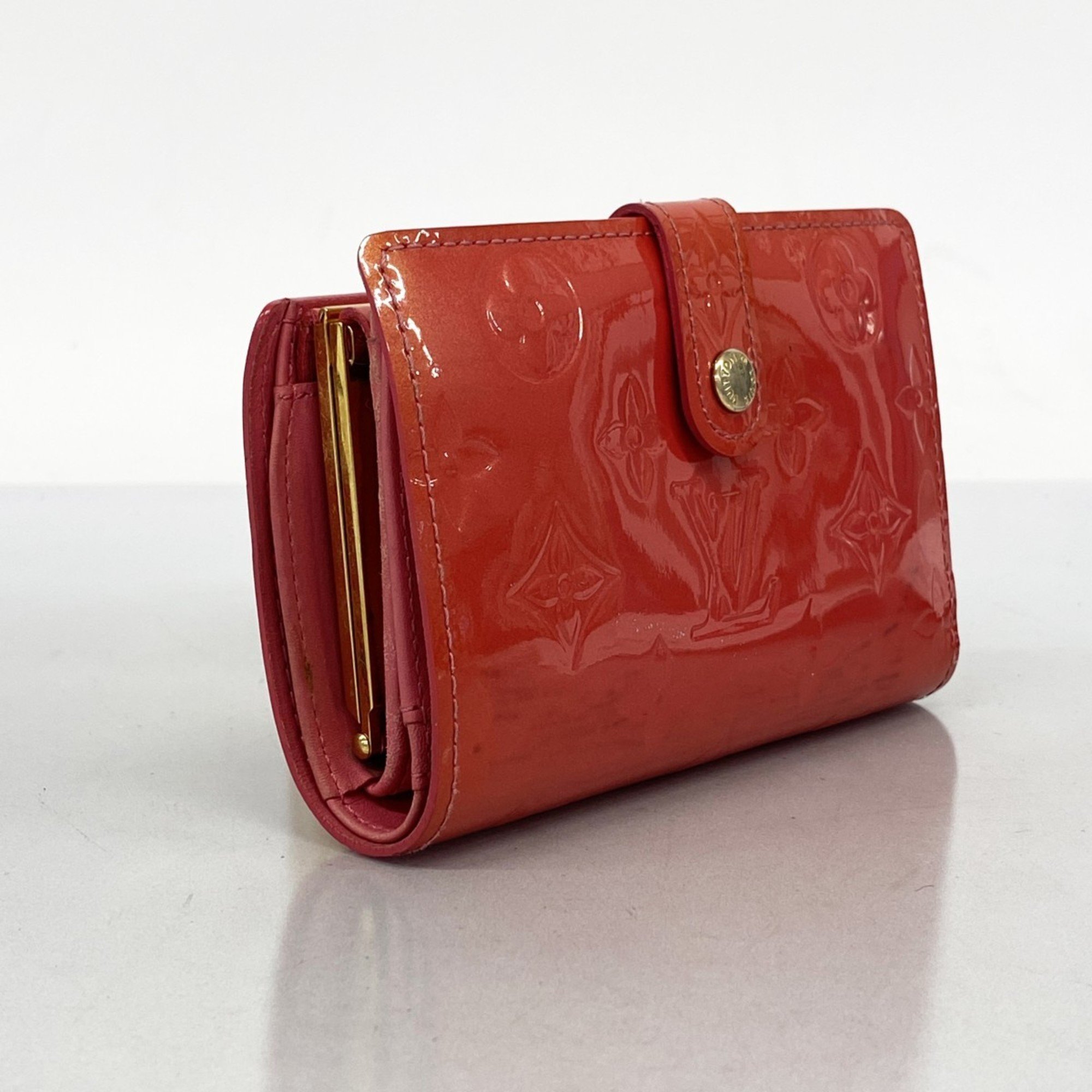 Louis Vuitton Wallet Vernis Porte Monnaie Viennois M9141F Framboise Ladies