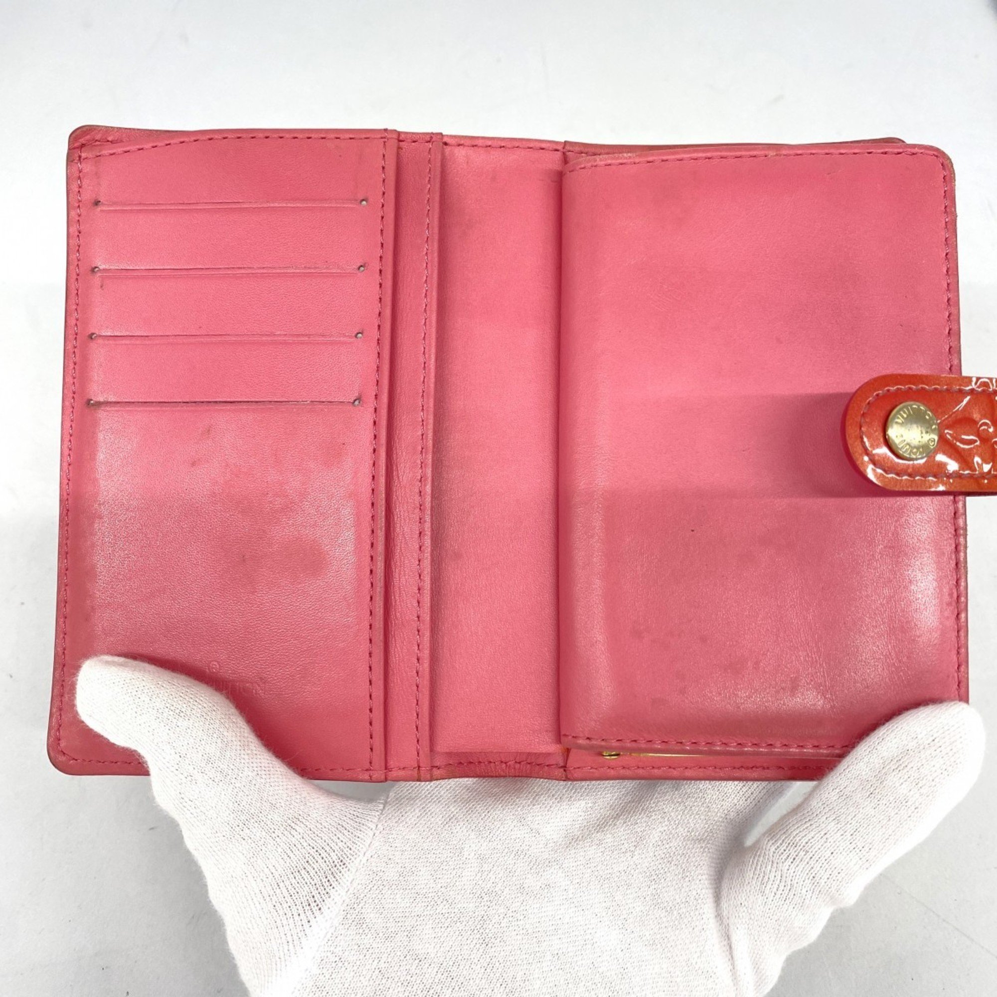 Louis Vuitton Wallet Vernis Porte Monnaie Viennois M9141F Framboise Ladies