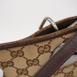 Gucci Tote Bag GG Canvas 120836 Brown Women's