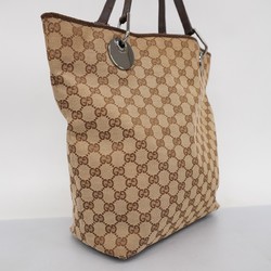 Gucci Tote Bag GG Canvas 120836 Brown Women's