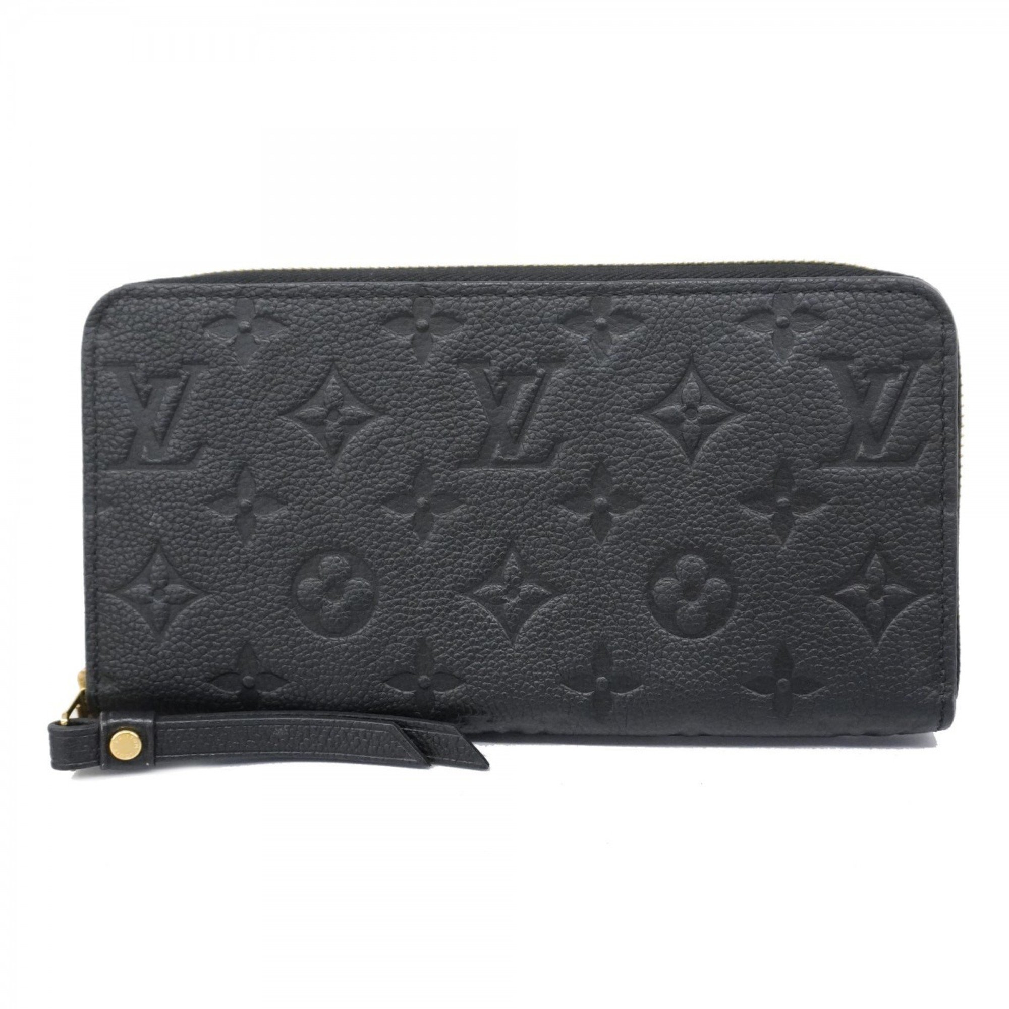 Louis Vuitton Long Wallet Monogram Empreinte Zippy M61864 Noir Ladies