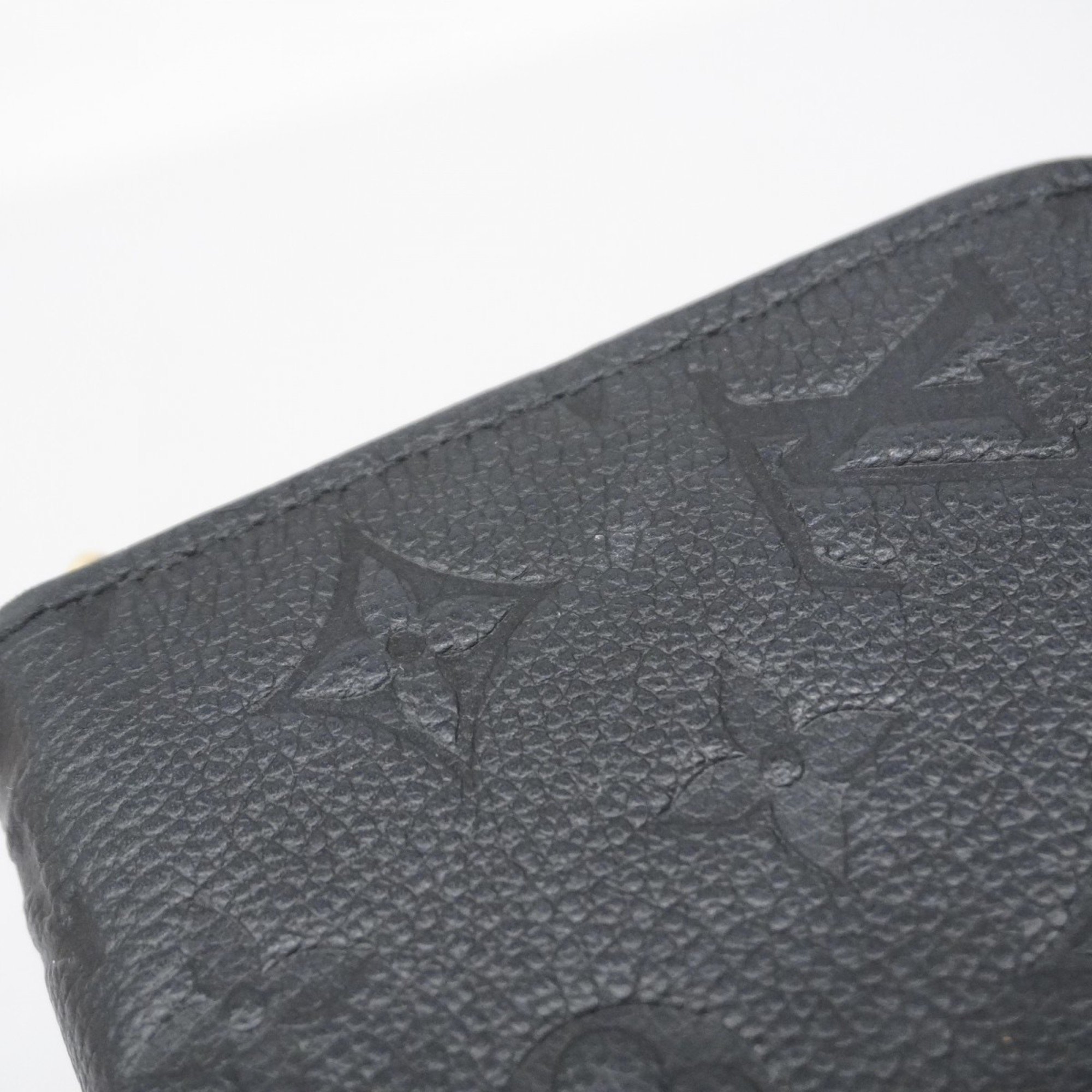 Louis Vuitton Long Wallet Monogram Empreinte Zippy M61864 Noir Ladies