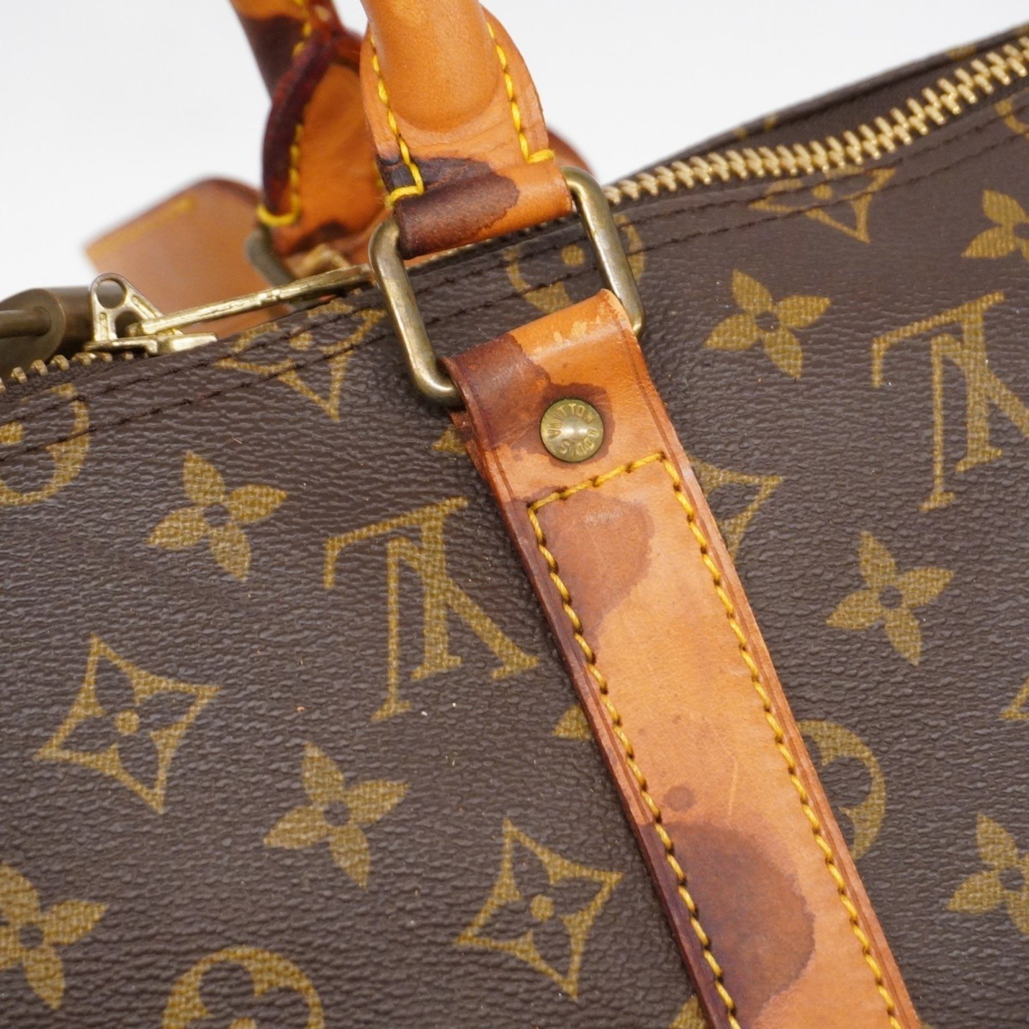 Louis Vuitton Boston Bag Monogram Keepall Bandouliere 50 M41416 Brown Men's Women's