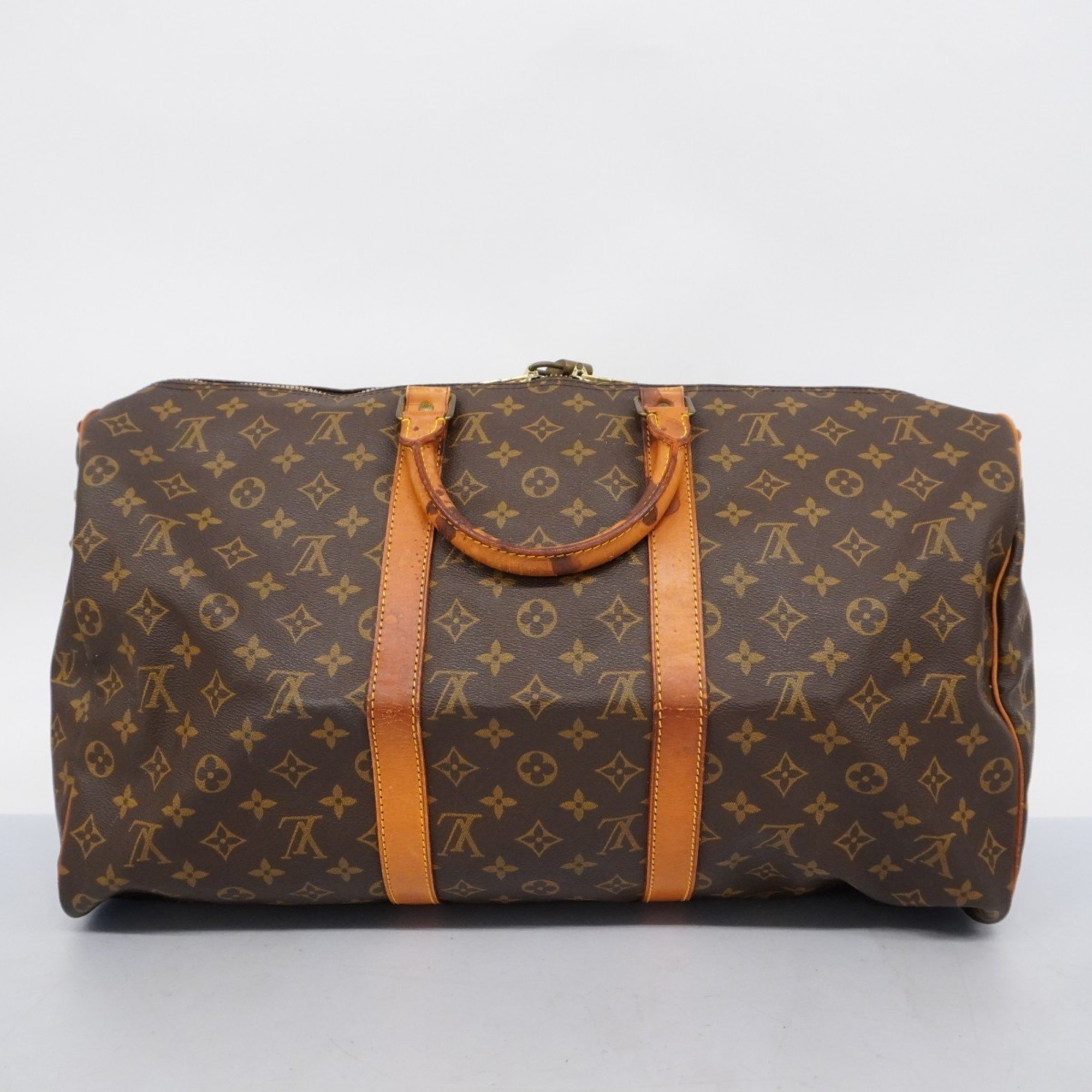 Louis Vuitton Boston Bag Monogram Keepall Bandouliere 50 M41416 Brown Men's Women's