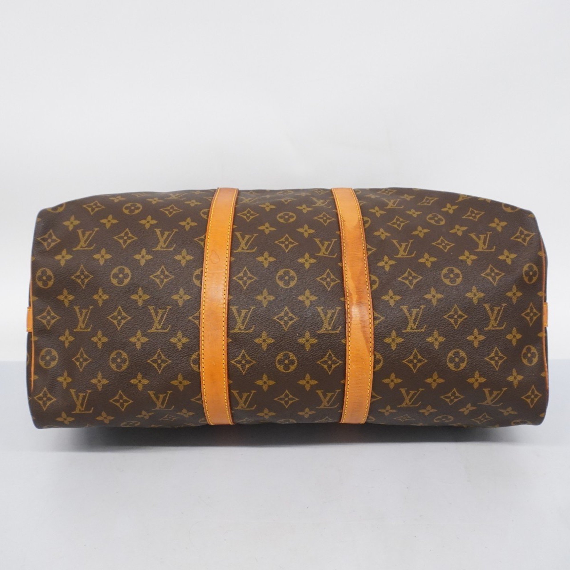 Louis Vuitton Boston Bag Monogram Keepall Bandouliere 50 M41416 Brown Men's Women's