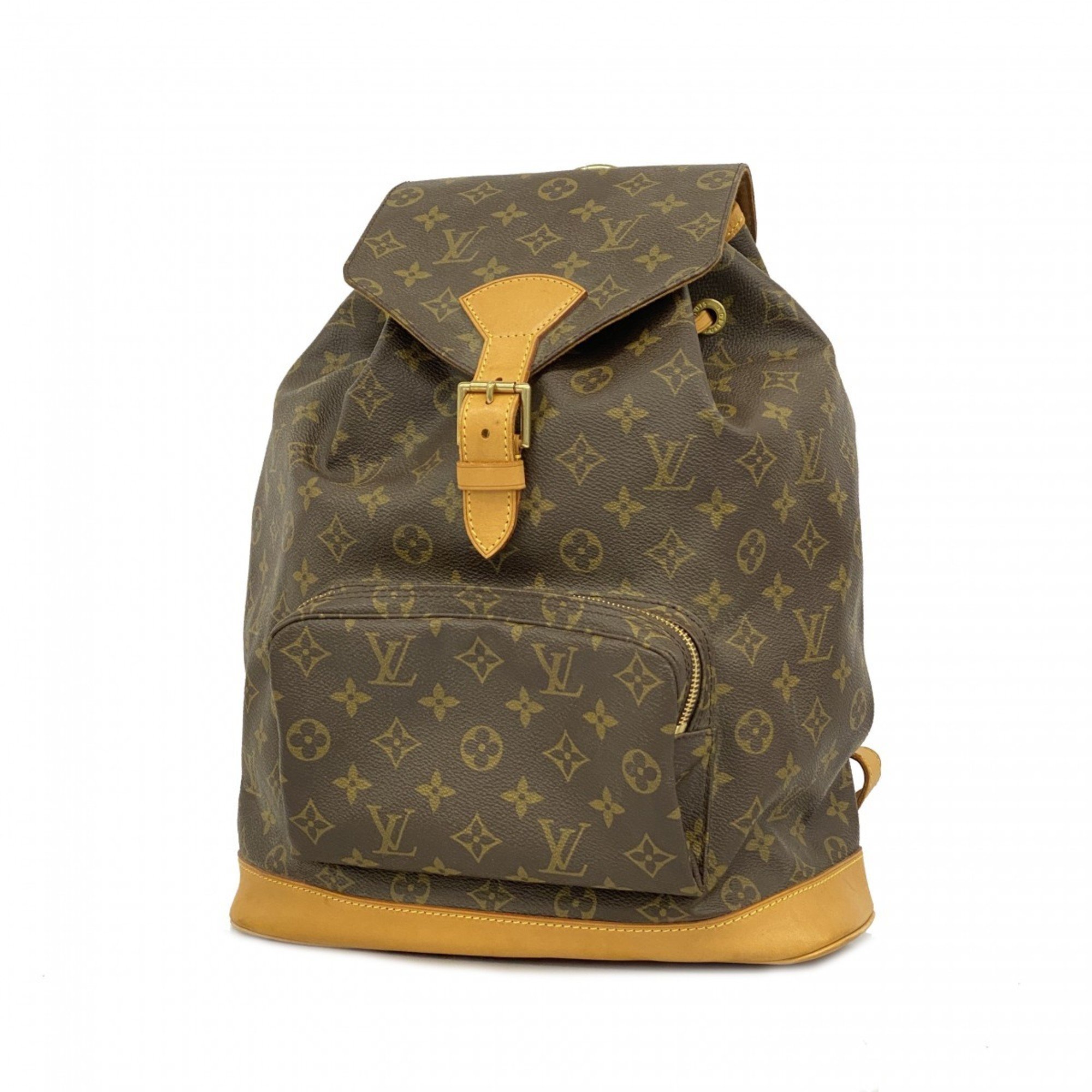 Louis Vuitton Backpack Daypack Monogram Montsouris GM M51135 Brown Women's