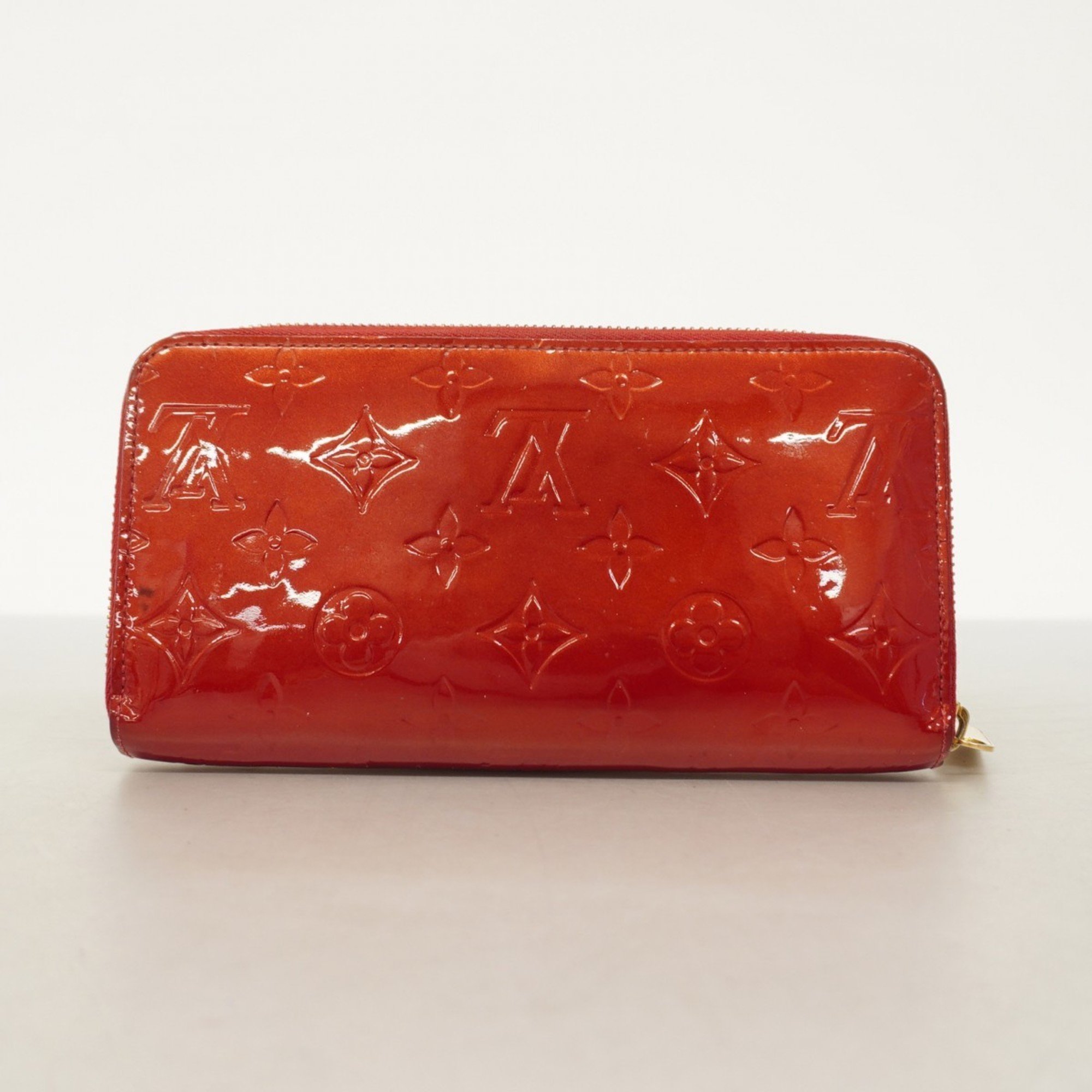 Louis Vuitton Long Wallet Vernis Zippy M91981 Pomme d'Amour Ladies