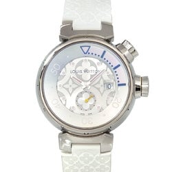 Louis Vuitton Tambour Diving Q131M Ladies Watch Date Silver Quartz