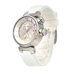 Louis Vuitton Tambour Diving Q131M Ladies Watch Date Silver Quartz