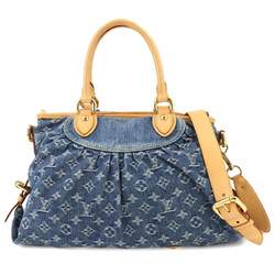 Louis Vuitton Monogram Denim Neo Cabby MM 2way Hand Shoulder Bag Blue M95349