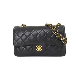 CHANEL Matelasse 23 Chain Shoulder Bag Leather Black A01113 Gold Hardware