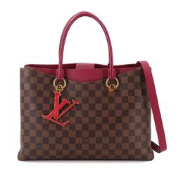 Louis Vuitton LOUIS VUITTON Damier LV Riverside 2way Tote Shoulder Bag Ebene Riduvan N40052