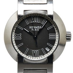 Hermes Nomade Watch NO1.210 Quartz Black Dial Stainless Steel Ladies HERMES