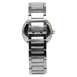 Hermes Nomade Watch NO1.210 Quartz Black Dial Stainless Steel Ladies HERMES