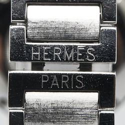 Hermes Nomade Watch NO1.210 Quartz Black Dial Stainless Steel Ladies HERMES