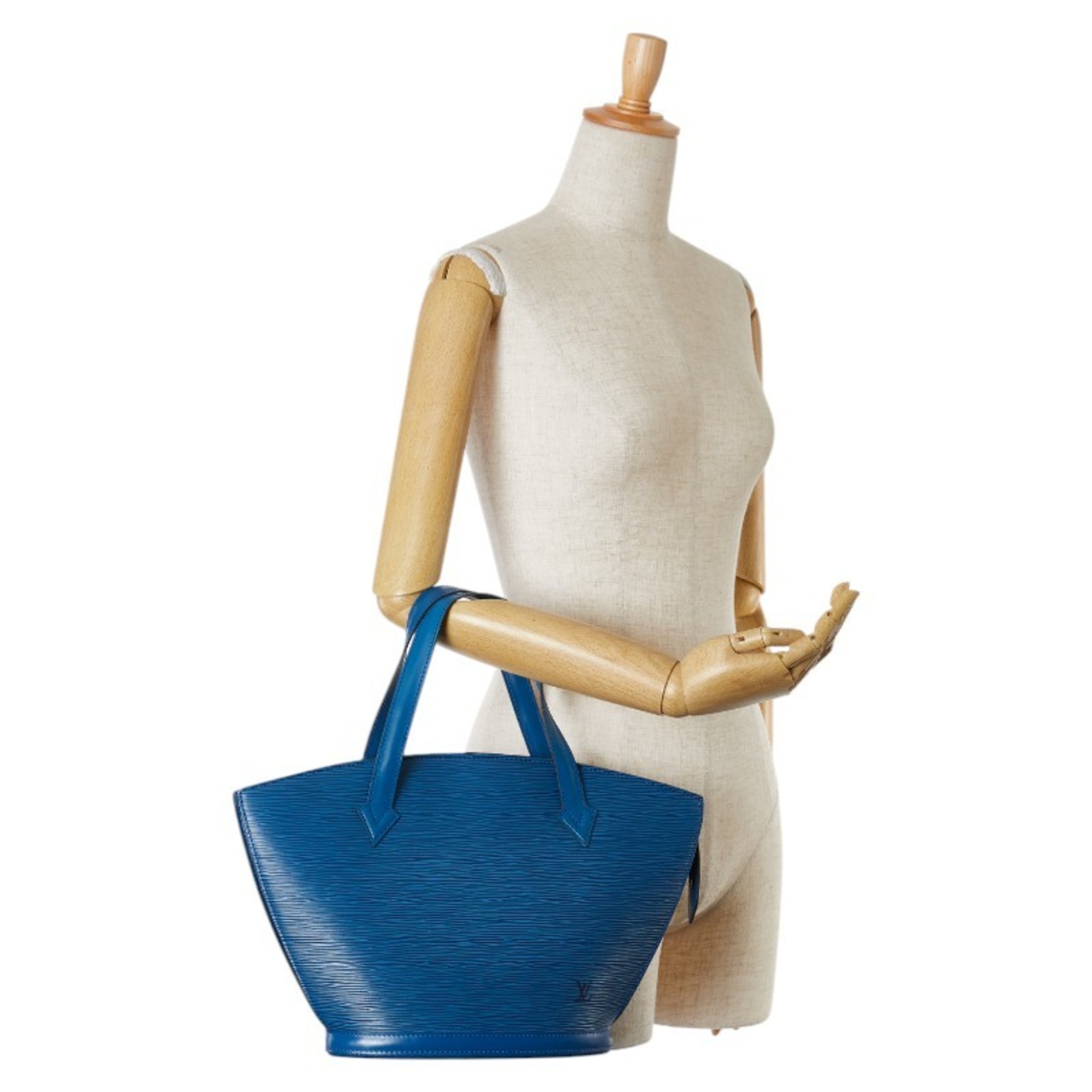 Louis Vuitton Epi Saint Jacques Handbag Tote Bag M52275 Toledo Blue Leather Women's LOUIS VUITTON