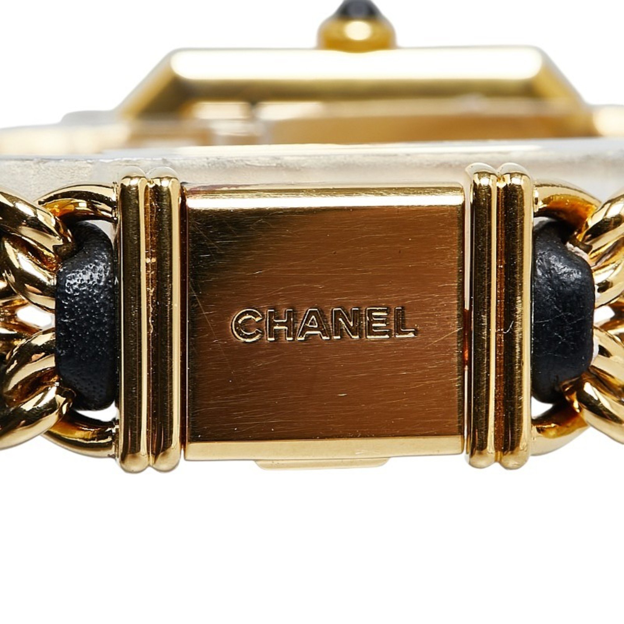 Chanel Premiere Watch H0001 Quartz Black Dial Plated Leather Women's CHANEL