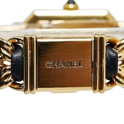 Chanel Premiere Watch H0001 Quartz Black Dial Plated Leather Women's CHANEL