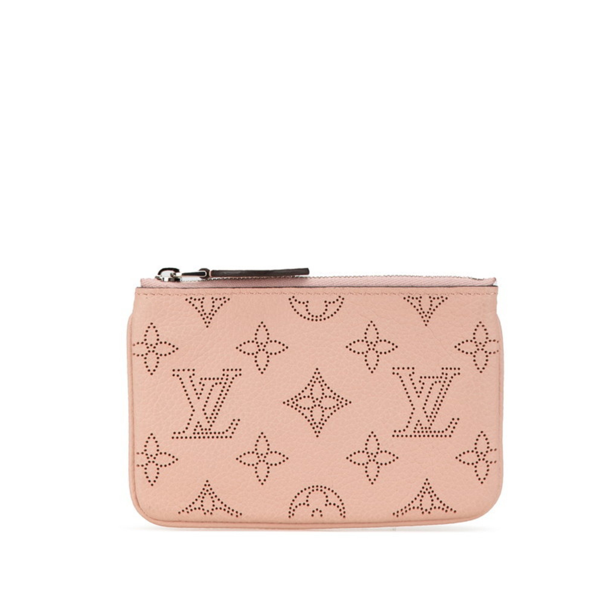 Louis Vuitton Monogram Mahina Pochette Clé Coin Case Purse M69508 Magnolia Pink Leather Women's LOUIS VUITTON