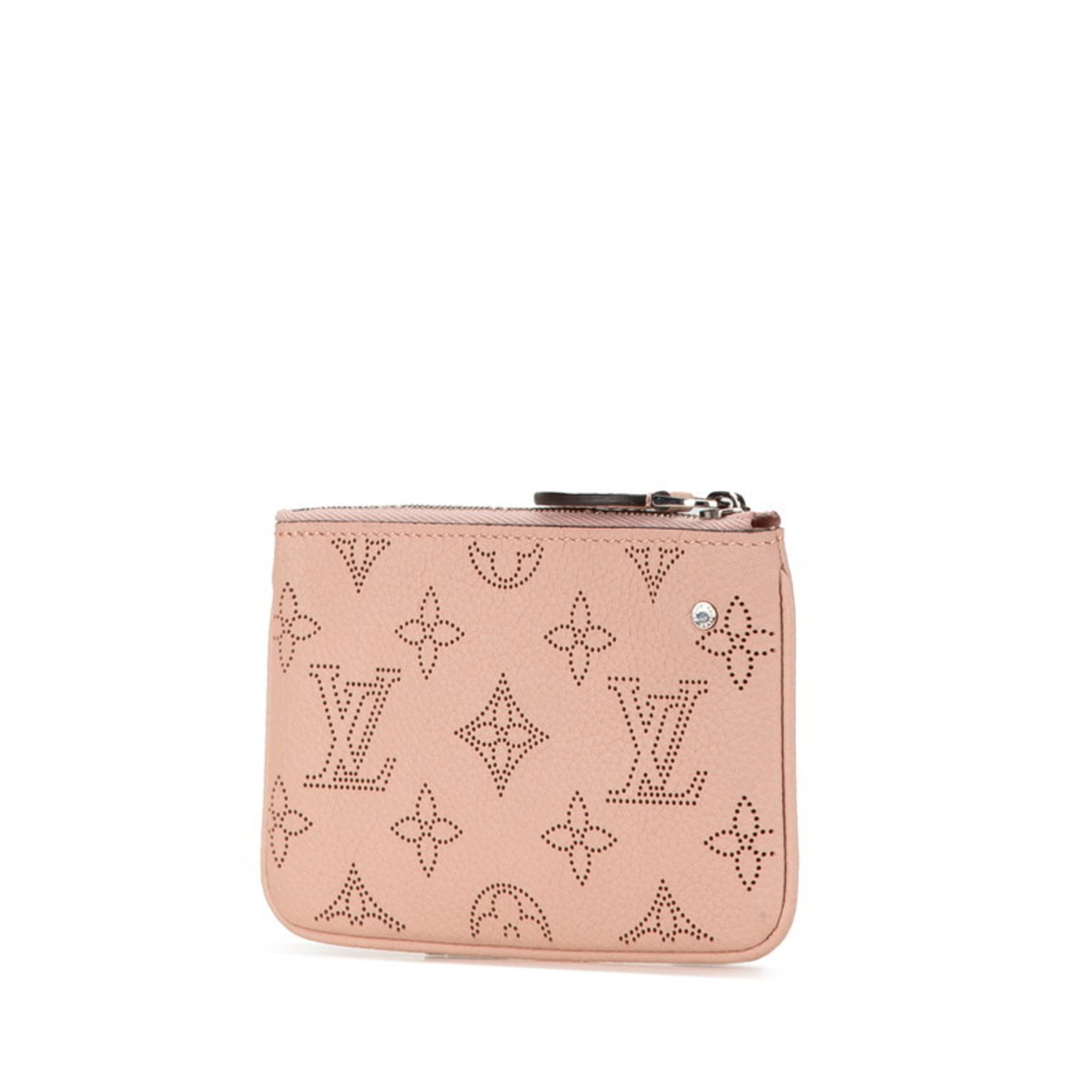 Louis Vuitton Monogram Mahina Pochette Clé Coin Case Purse M69508 Magnolia Pink Leather Women's LOUIS VUITTON