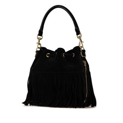 Saint Laurent Emmanuel handbag shoulder bag black suede women's SAINT LAURENT