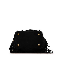 Saint Laurent Emmanuel handbag shoulder bag black suede women's SAINT LAURENT