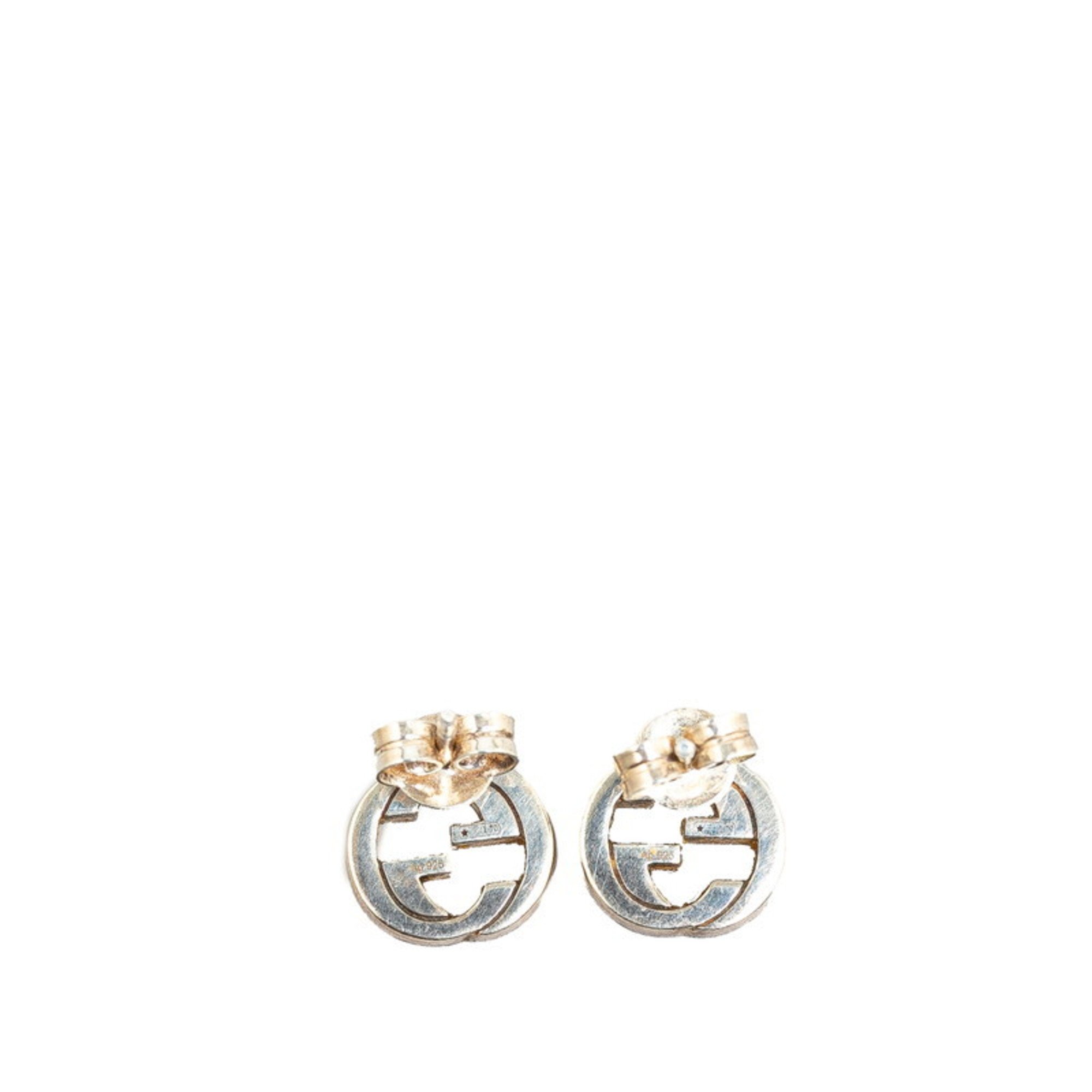 Gucci Interlocking G Earrings 356289 SV925 Silver Women's GUCCI