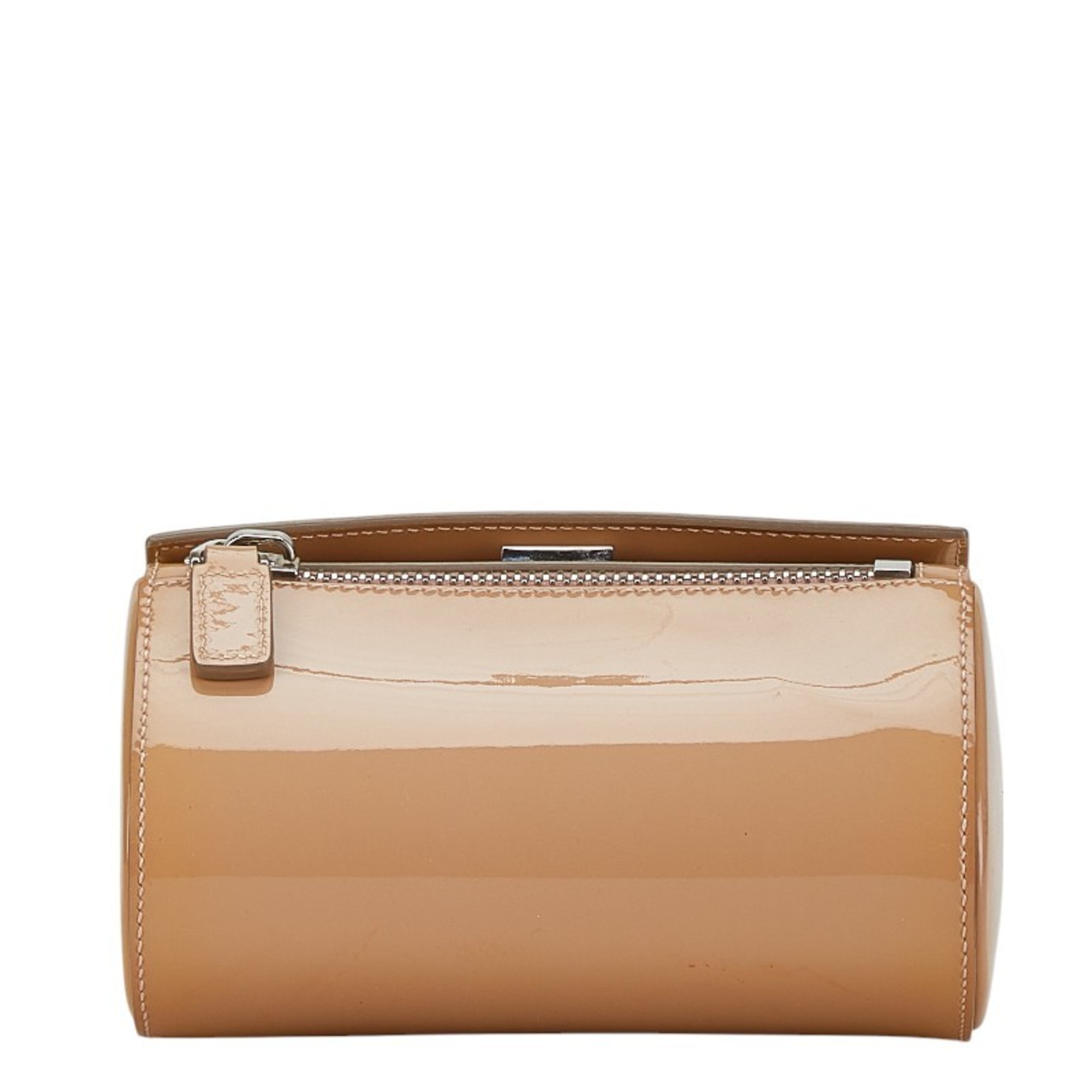 Givenchy Box Shoulder Bag Beige Patent Leather Women's