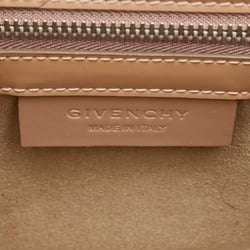 Givenchy Box Shoulder Bag Beige Patent Leather Women's