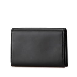 Cartier Must Line Card Case Business Holder Black Leather Women's CARTIER