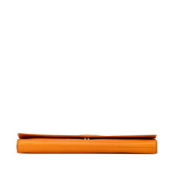 Saint Laurent YSL Stitch Clutch Bag Second Orange Leather Women's SAINT LAURENT