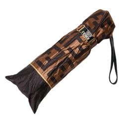 Fendi Zucca Folding Umbrella Brown Black Nylon Women's FENDI