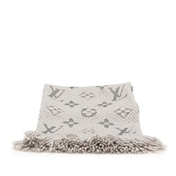 Louis Vuitton Echarpe Mania Scarf M74742 Griperle Grey Wool Silk Women's LOUIS VUITTON