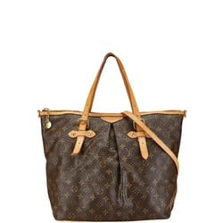 Louis Vuitton Monogram Palermo GM Tote Bag Shoulder M40146 Brown PVC Leather Women's LOUIS VUITTON