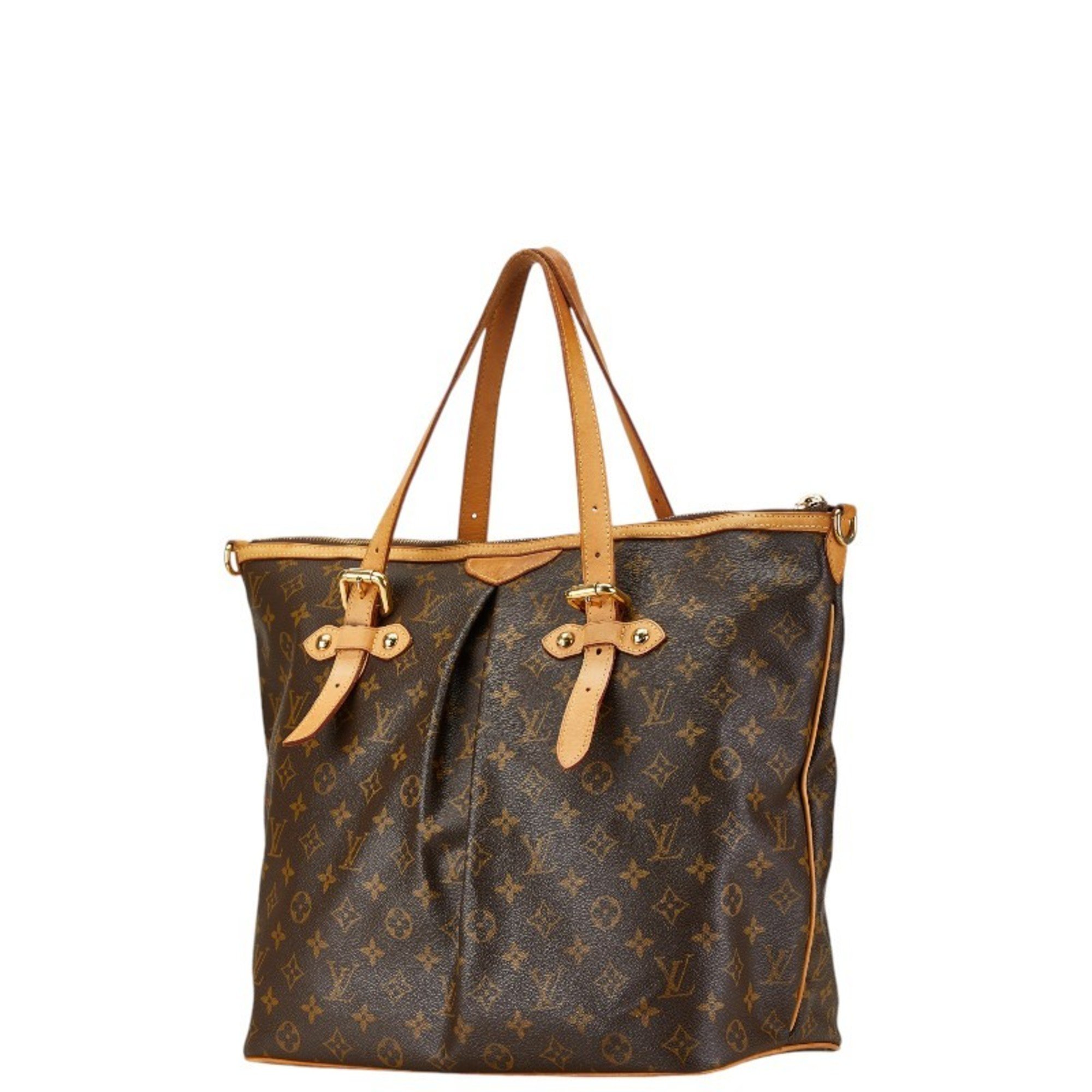 Louis Vuitton Monogram Palermo GM Tote Bag Shoulder M40146 Brown PVC Leather Women's LOUIS VUITTON