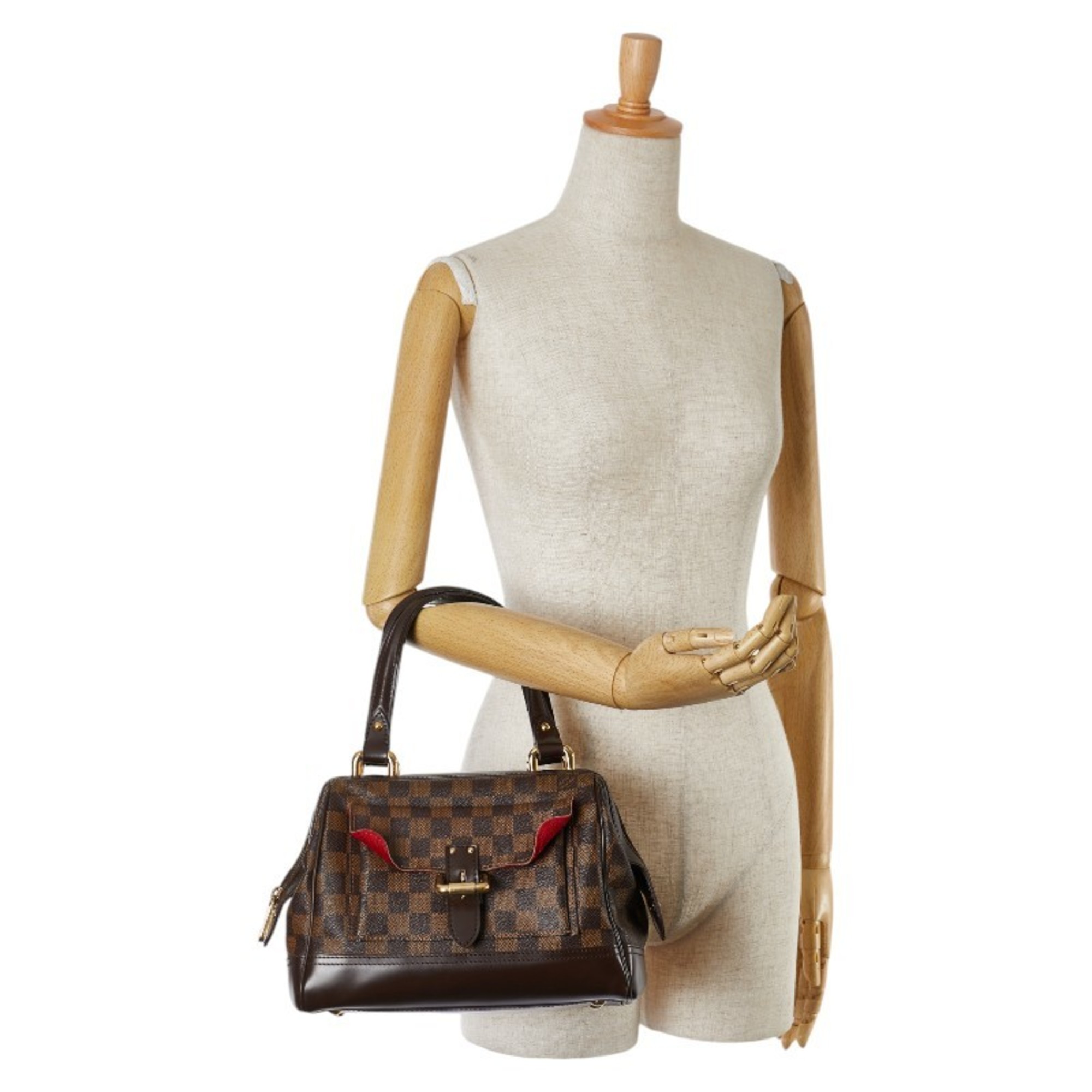 Louis Vuitton Damier Knightsbridge PM Handbag N51201 Brown PVC Leather Women's LOUIS VUITTON