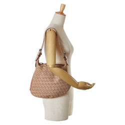 Fendi Zucca Bag 8BR228 Beige Pink Canvas Leather Women's FENDI