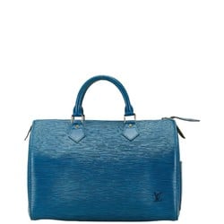 Louis Vuitton Epi Speedy 30 Handbag Boston Bag M43005 Toledo Blue Leather Women's LOUIS VUITTON