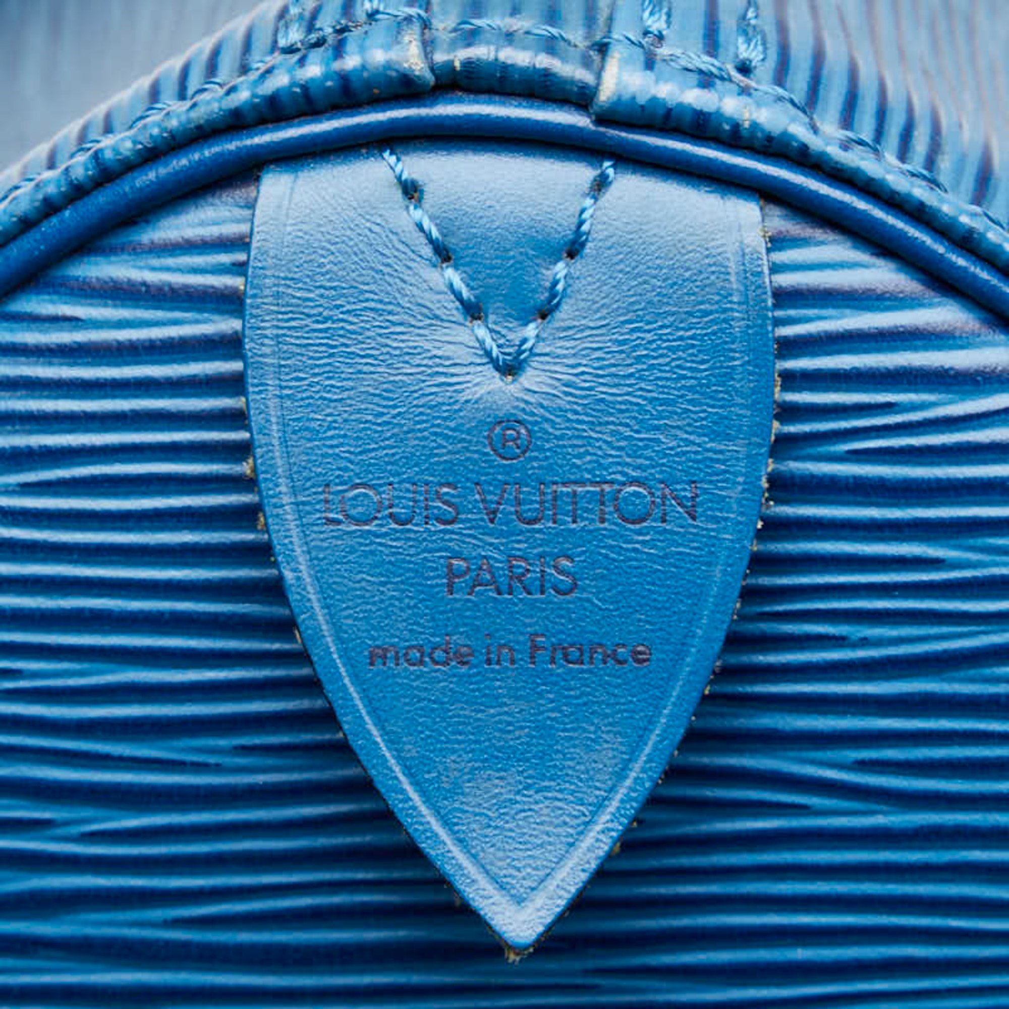 Louis Vuitton Epi Speedy 30 Handbag Boston Bag M43005 Toledo Blue Leather Women's LOUIS VUITTON