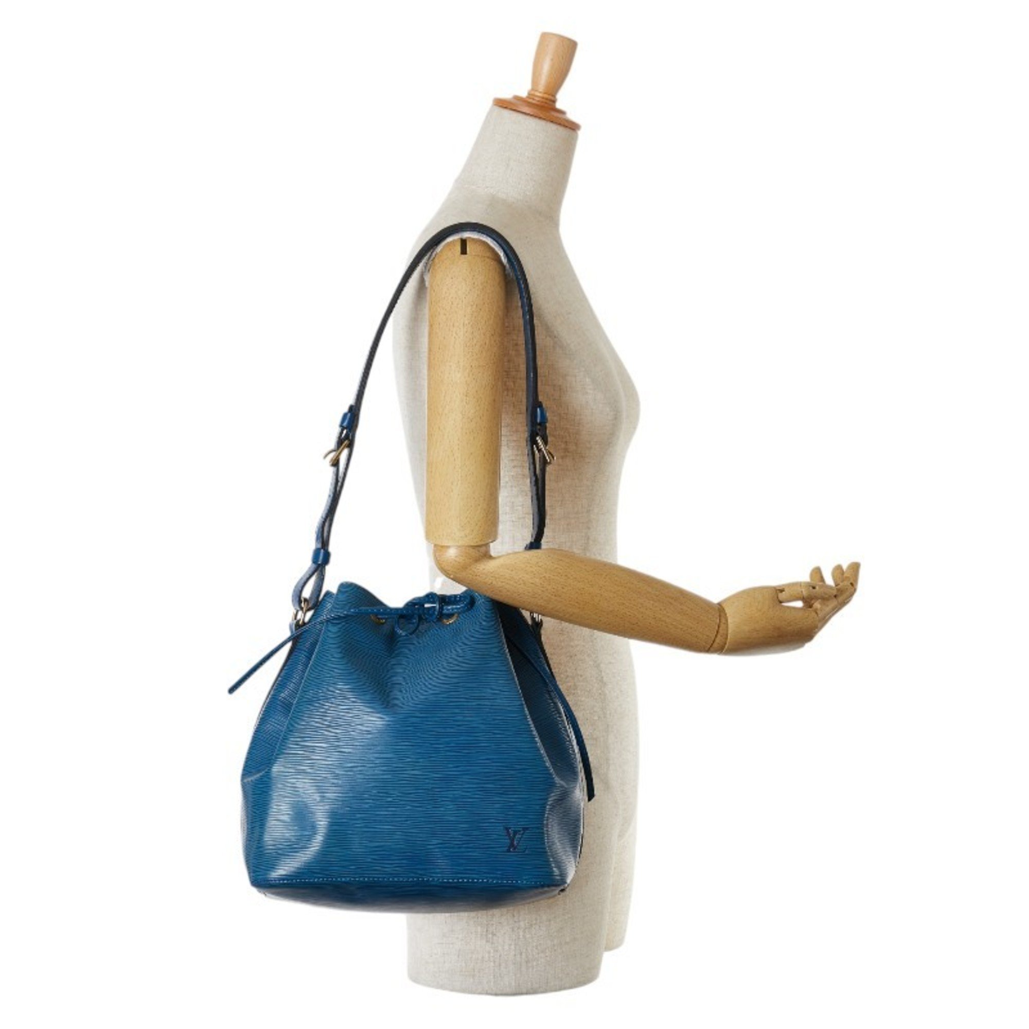 Louis Vuitton Epi Petit Noe Shoulder Bag M44105 Toledo Blue Leather Women's LOUIS VUITTON