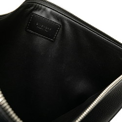 Givenchy Shark Print Clutch Bag Second Black Leather Men's