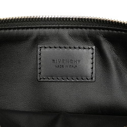 Givenchy Shark Print Clutch Bag Second Black Leather Men's