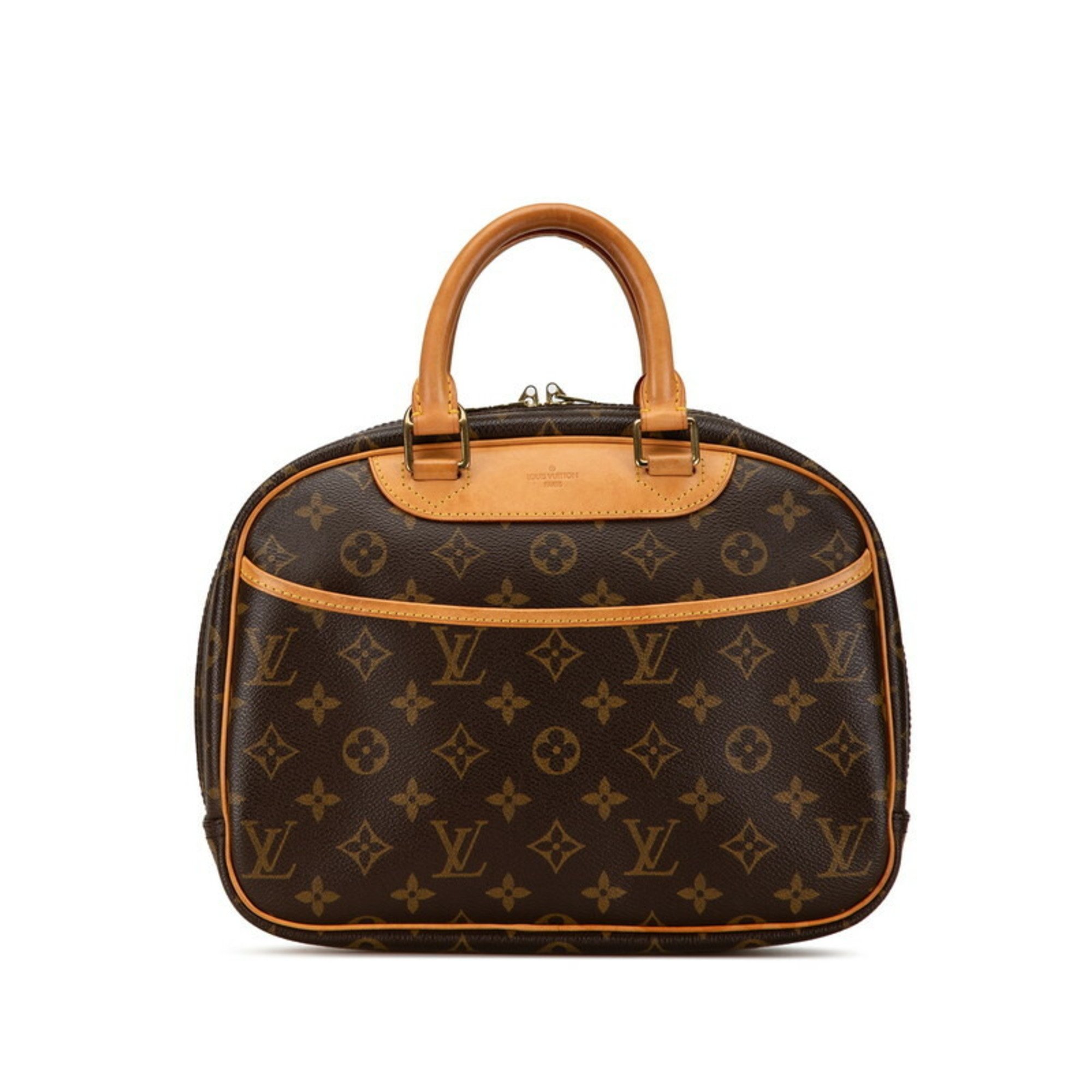 Louis Vuitton Monogram Trouville Handbag M42228 Brown PVC Leather Women's LOUIS VUITTON